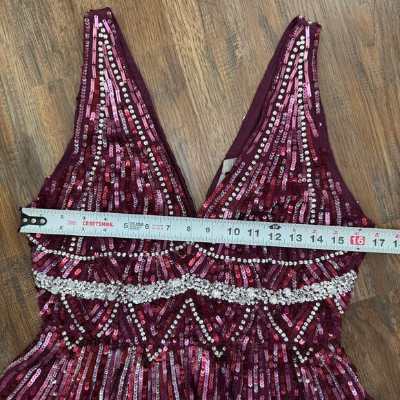 ASOS sequin fit and flare skater embellished mini dress US 8 glam formal party - Picture 7 of 12